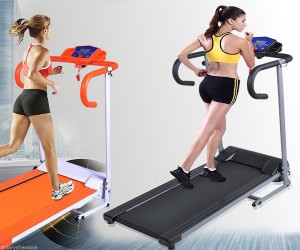 Searchbuystore 500W Folding Electric Treadmill Portable Motorized Running Machine