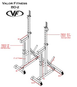 Valor Fitness BD-2 Independent Bench Press Stands