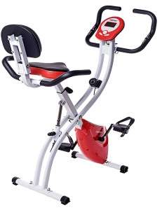 Merax Folding Adjustable Magnetic Upright Exercise Bike Fitness Machine