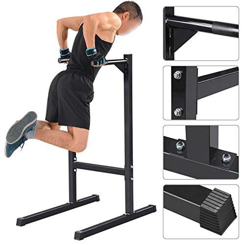 Yaheetech Heavy Duty Dip Stand Parallel Bar Bicep Triceps Home Gym Dipping Station