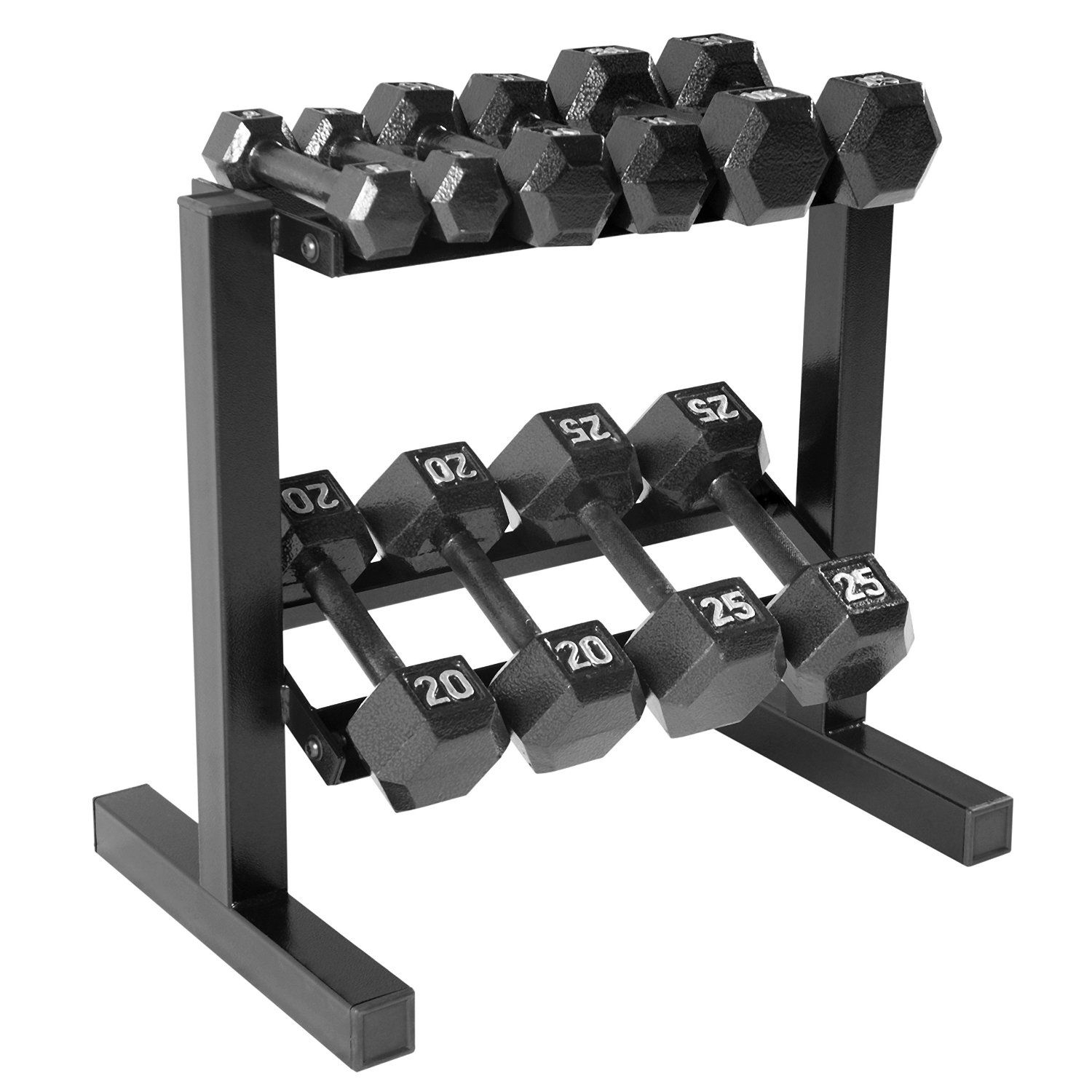 CAP Barbell Hex Dumbbell Set with Rack SDB2S-150R