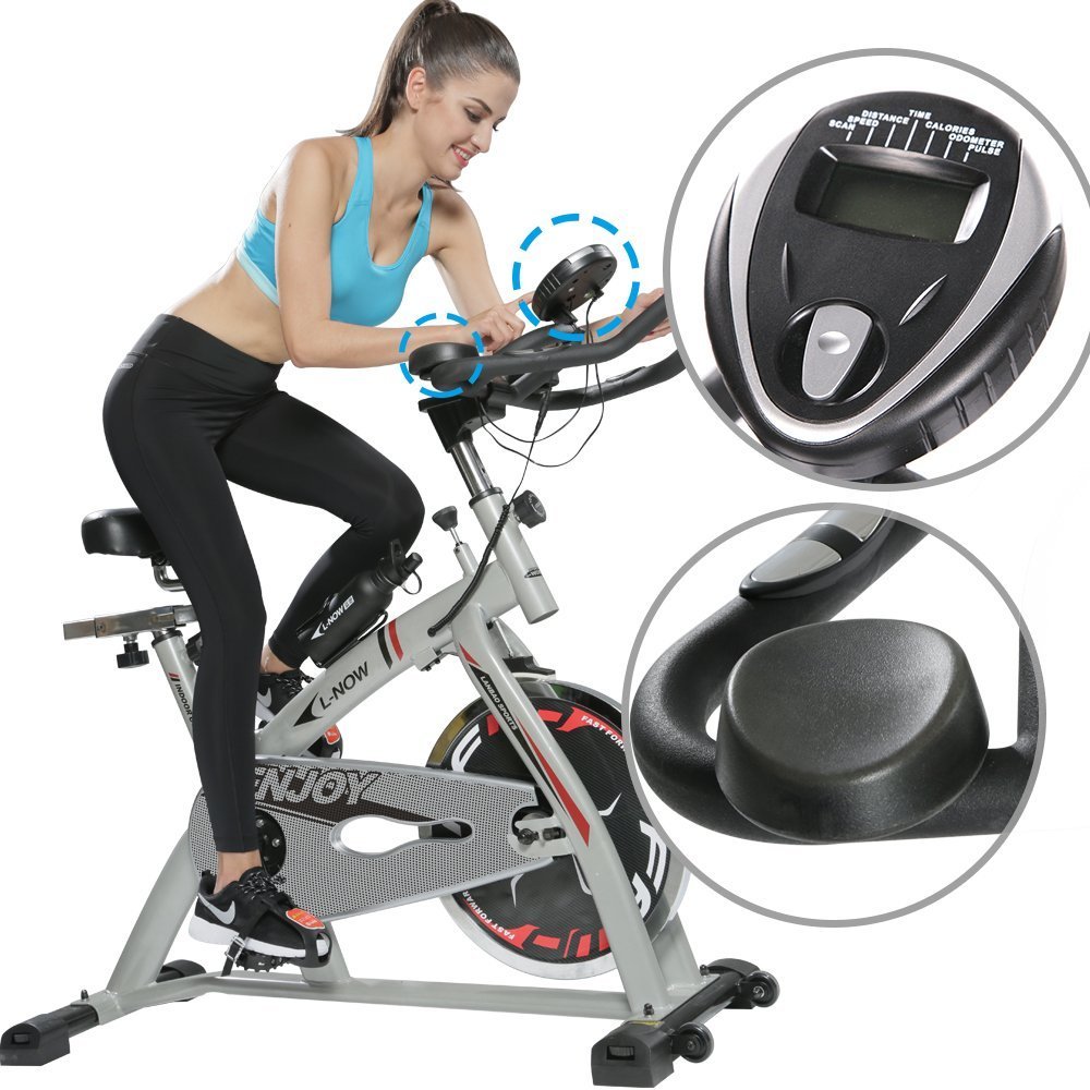 L-NOW Indoor Cycling Bike with LCD Monitor