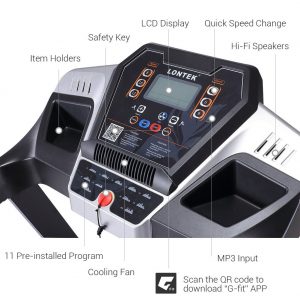 Lontek T500 and T600 Motorised Treadmill Display