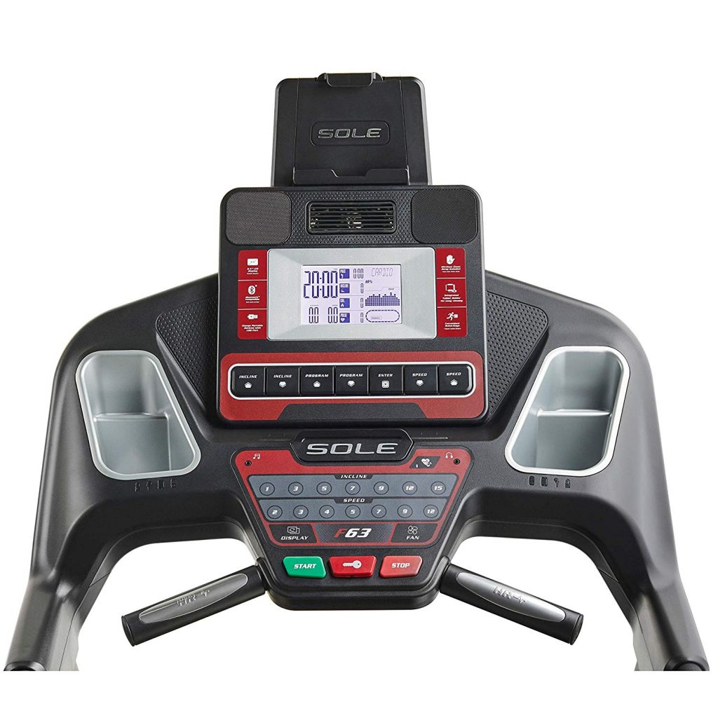 Sole F63 Treadmill 2019 Model Display Panel