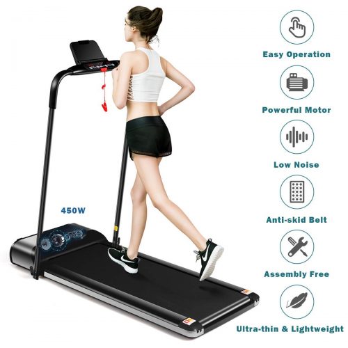 goplus ultra-thin electric foldable treadmill