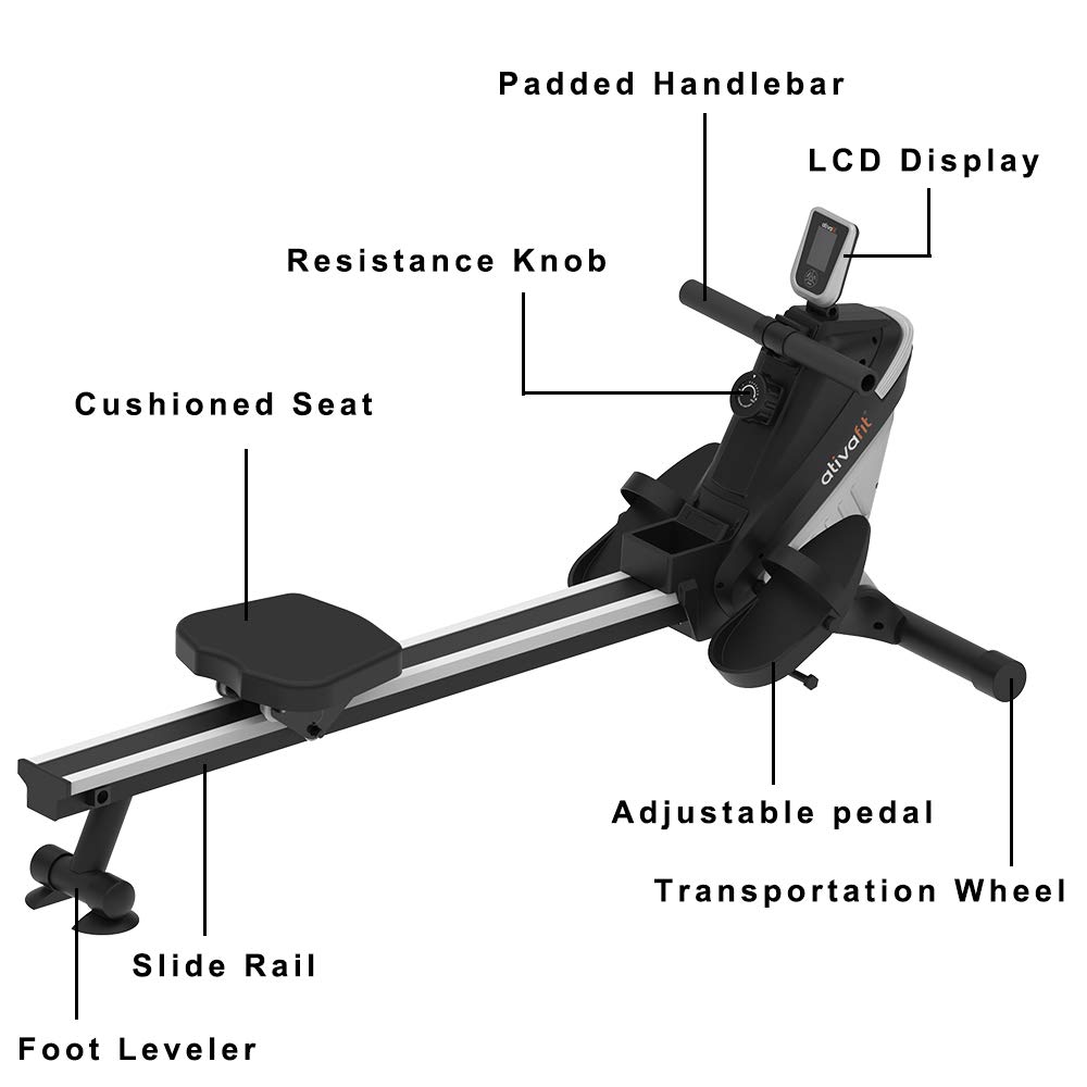 ATIVAFIT Magnetic Rower Rowing Machine
