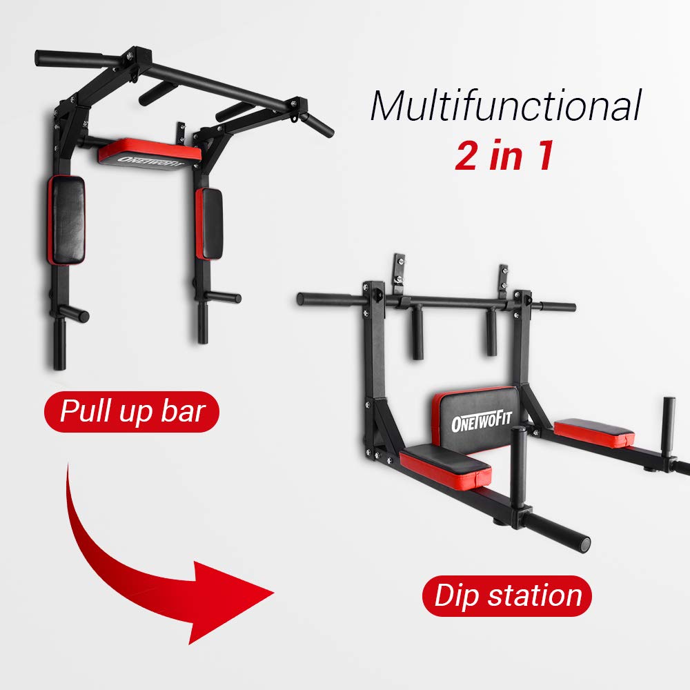 ONETWOFIT Multifunctional Wall Mounted Pull Up Bar