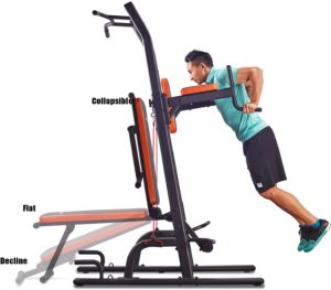 HARISON Multifunction Power Tower Pull Up Dip Station