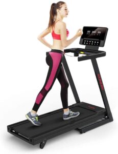 RUNOW Folding Treadmill with Incline, Electric Running Machine