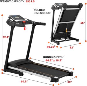 KWIKWI 550W Folding Electric Treadmill