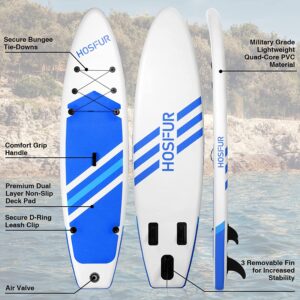 HOSFUR 10ft:10.6ft:11ft Inflatable Stand Up Paddle Board