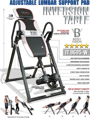 Body Vision IT 9695-W Deluxe Heavy Duty Inversion Table