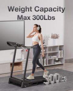 UMAY Fitness Home Folding 3 Level Incline Treadmill with Pulse Sensors & 3.0HP Brushless Motor
