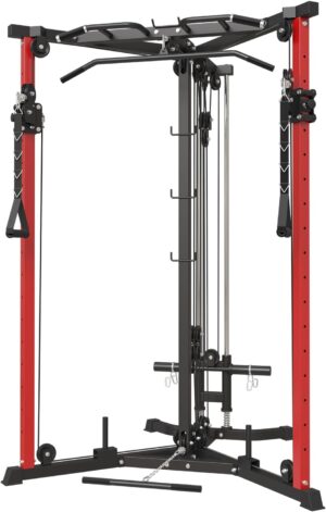 Cable Crossover Machine, syedee Functional Trainer with 17 Height Positions