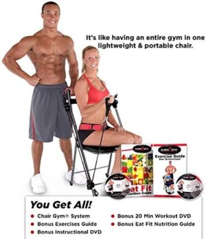 Chair Gym - The Total Body Workout – All in One Compact, Portable and Easy to Use at Home