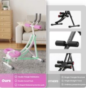 Ab Workout Equipment, LanPavilion Ab Machine with Height Adjustable and Stability